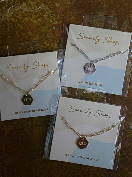 Sorority Paperclip Necklace