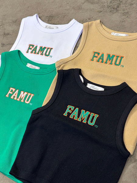 FAMU CG - High Neck FAMU Embroidered Crop Tank