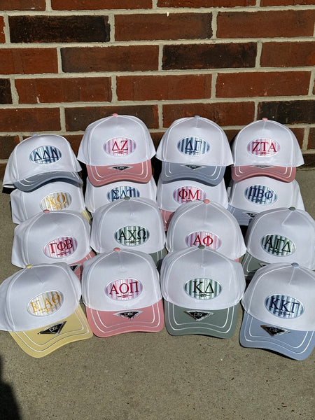 Sorority Retro Stripe Patch Hat