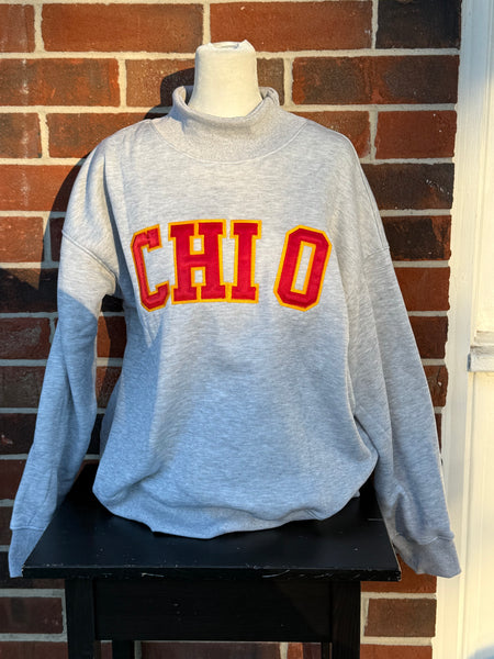 Stitched Mock Neck Sorority Sweatshirts (RTS)