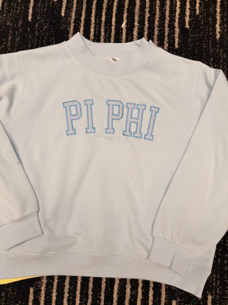 Gingham Mock Neck Sorority Sweatshirts
