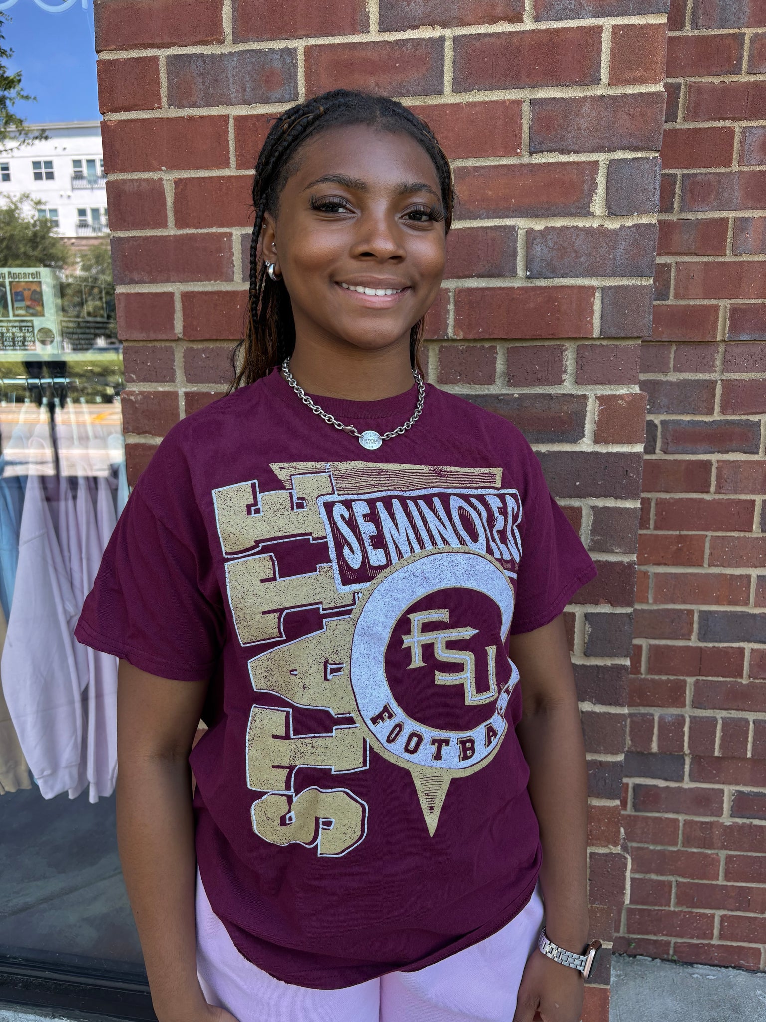 FSU - Football Garnet Thrifted Tee