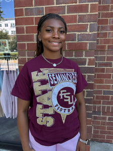 FSU - Football Garnet Thrifted Tee