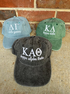 W&M Greek Letters with Script Sorority Hat