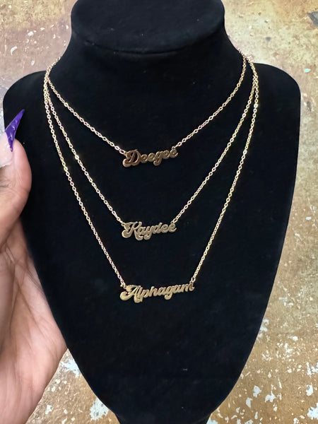 Sorority Jewelry - Retro Gold Necklace