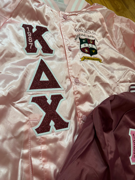 Kappa Delta Chi Satin Bomber Jacket