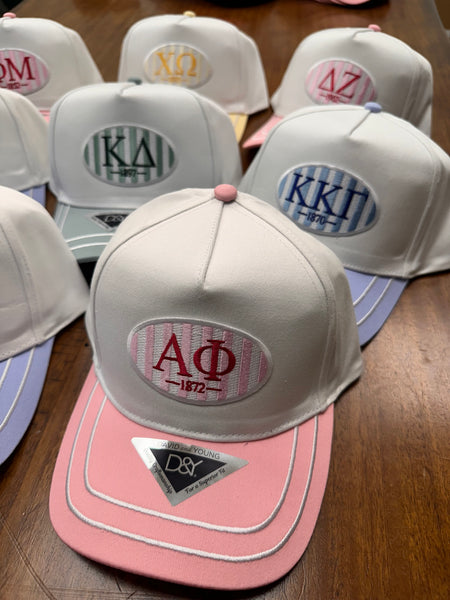 Sorority Retro Stripe Patch Hat