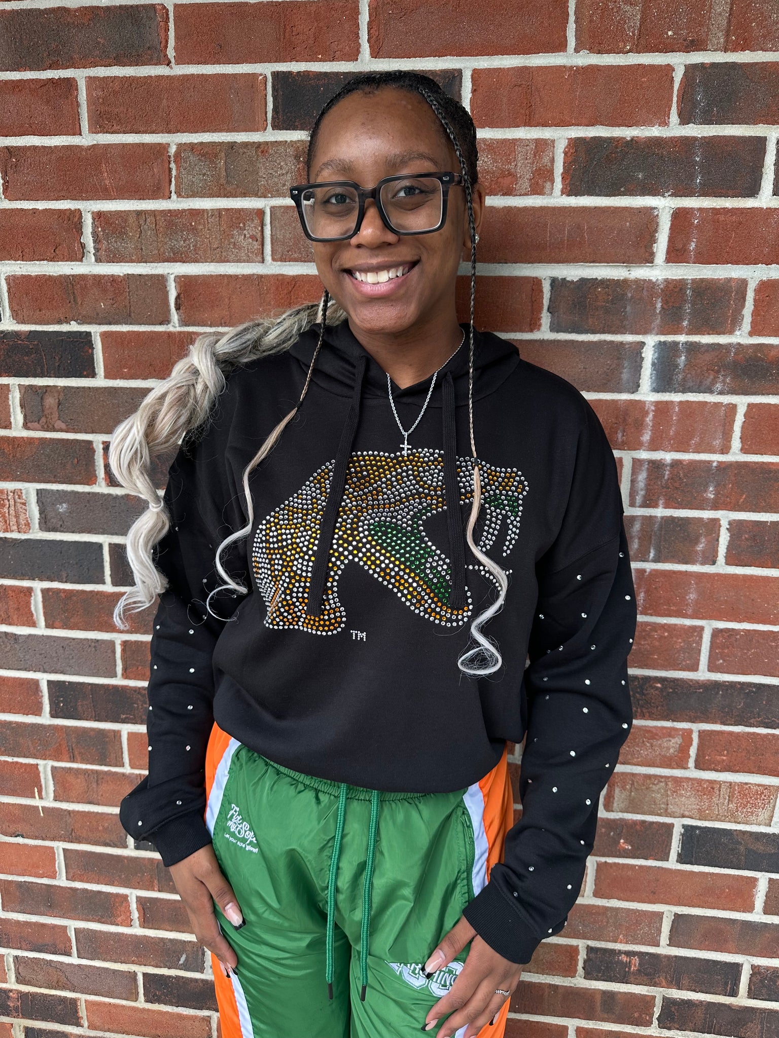 FAMU CG - NEW Rhinestone Cropped Hoodies