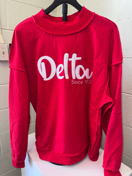 D9 - Delta Embroidered Mock Neck (2 Colors)