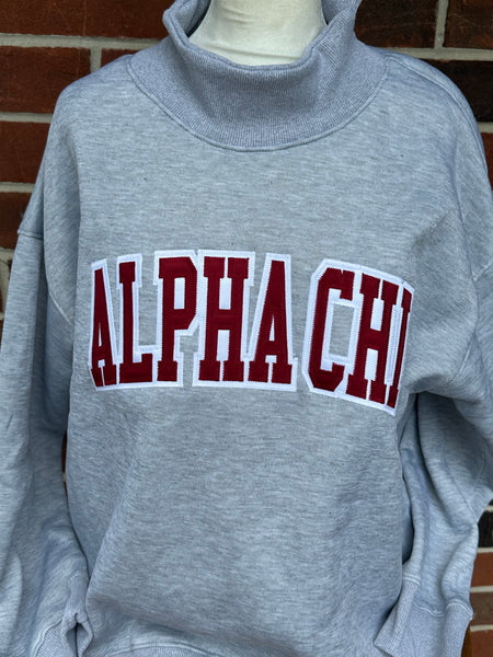 Stitched Mock Neck Sorority Sweatshirts (RTS)