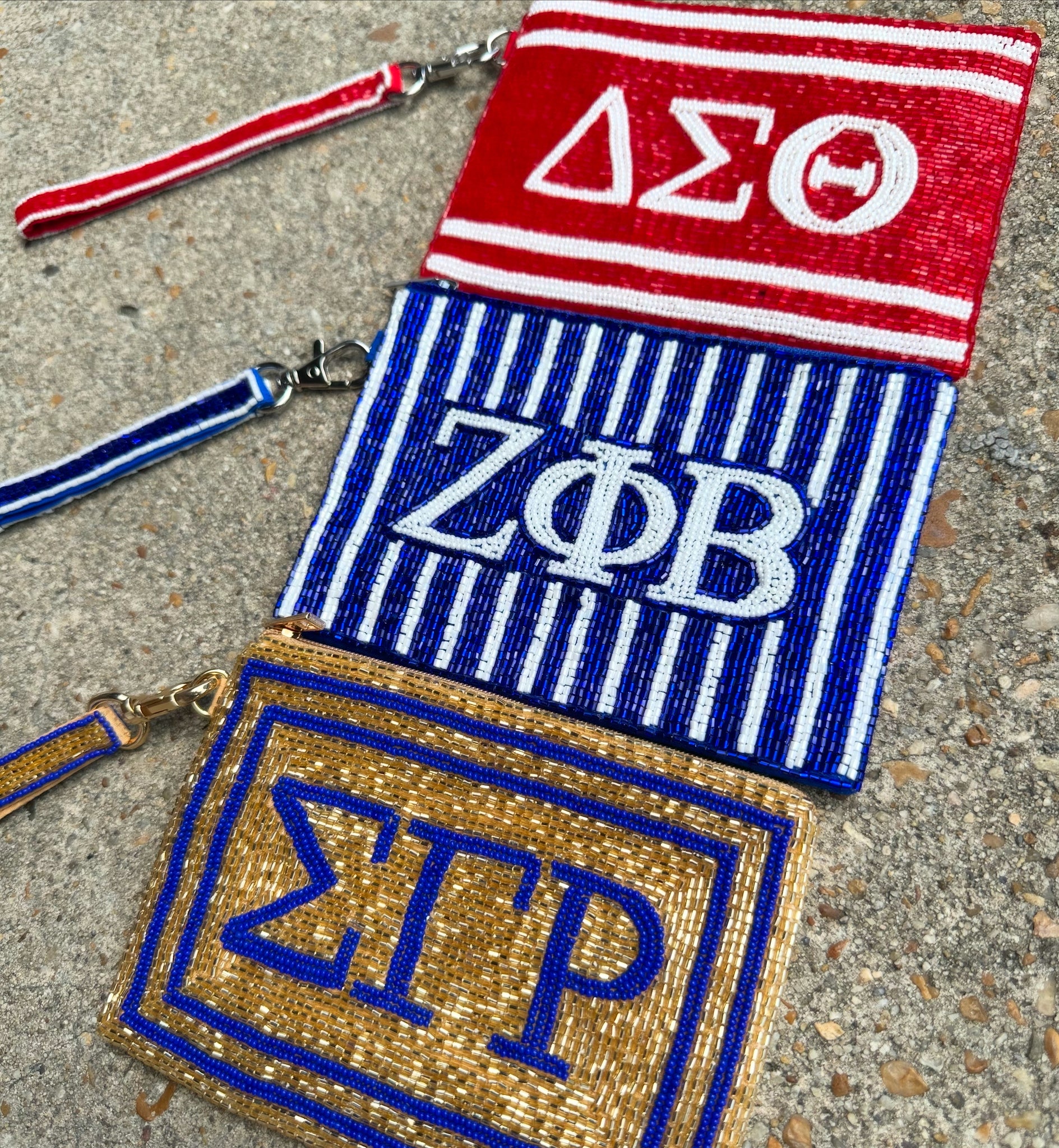 D9 - Sorority Beaded Wristlet Clutch