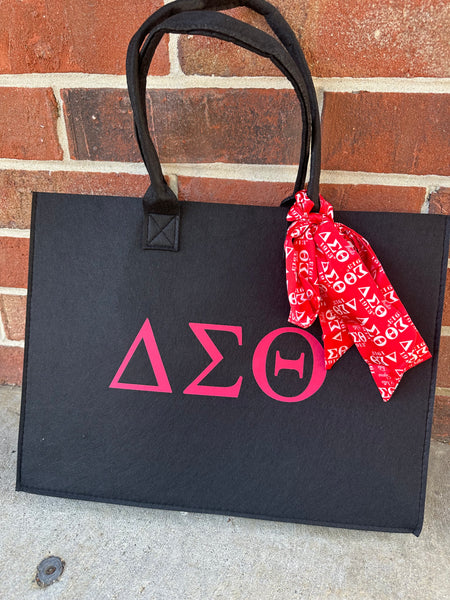 D9 - Sorority Felt Tote Bag