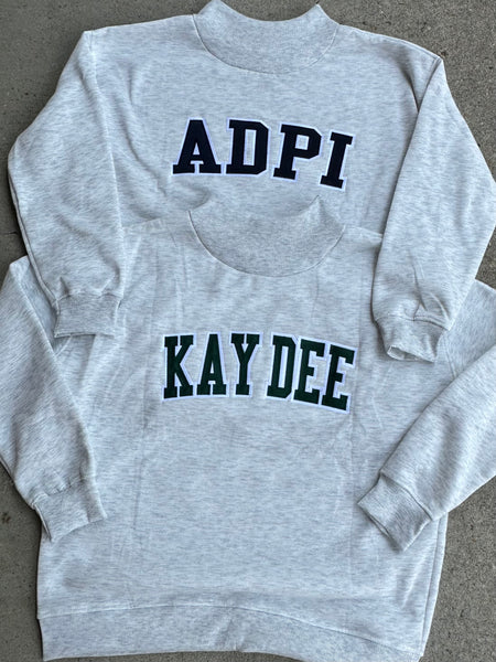 Stitched Mock Neck Sorority Sweatshirts