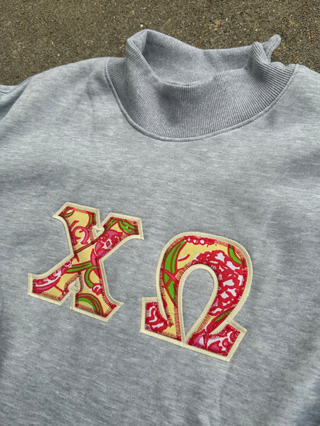 Limited Edition Sorority Mock Neck Sweatshirts (Lilly Pulitzer Fabric)