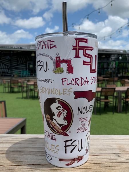 FSU Collage Art Drinkware