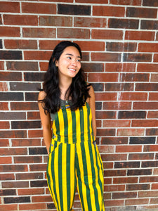 Game Day- Bibs Overalls (Green & Gold) W&M