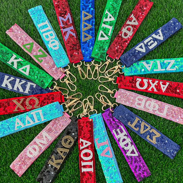 Panhellenic Sorority Keychain Wristlets