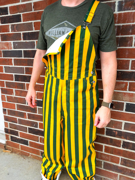 Game Day- Bibs Overalls (Green & Gold) W&M