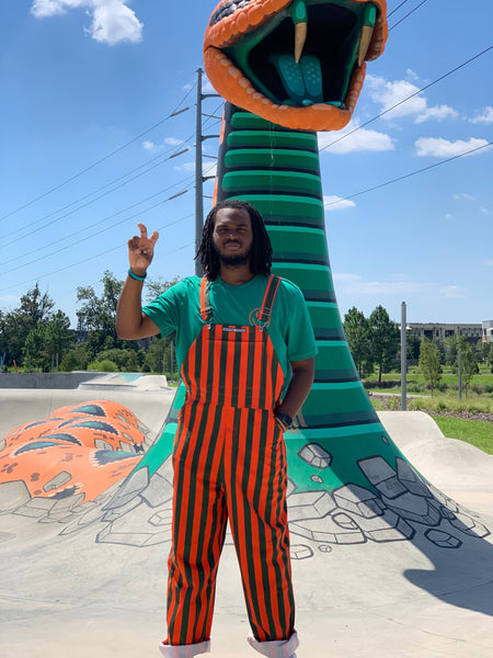 Game Day- Bibs Overalls (Orange & Green)