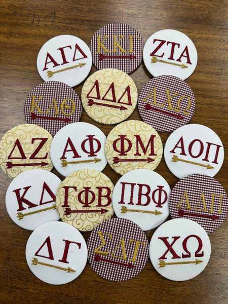 Sorority Fabric Buttons (Pre-Order)