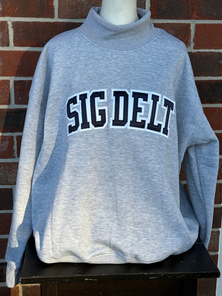Stitched Mock Neck Sorority Sweatshirts (RTS)