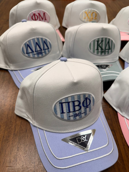 Sorority Retro Stripe Patch Hat