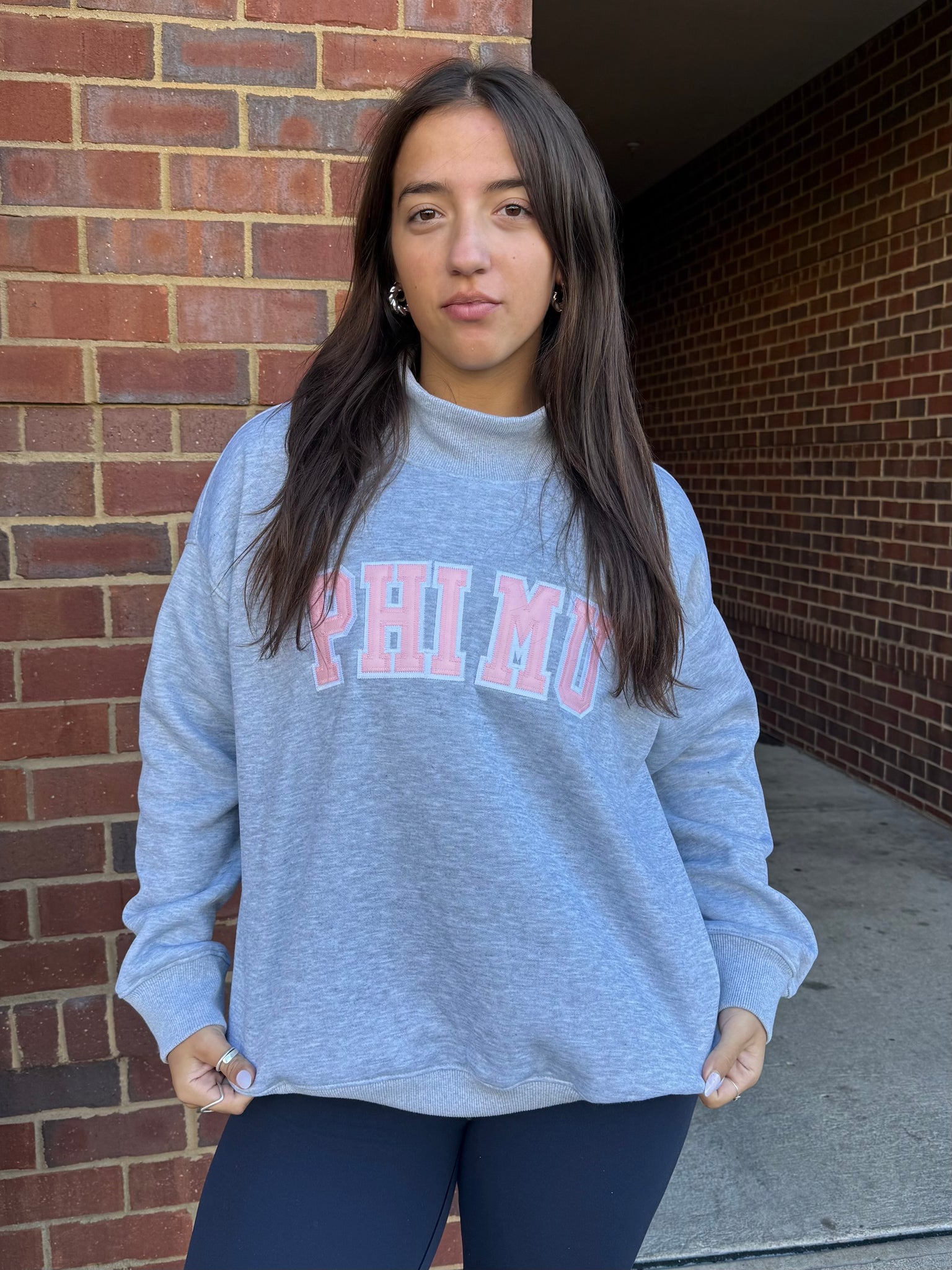 Stitched Mock Neck Sorority Sweatshirts