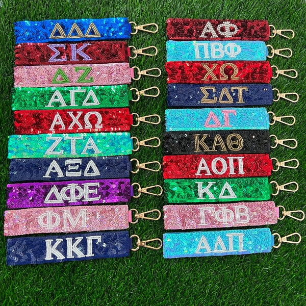 Panhellenic Sorority Keychain Wristlets