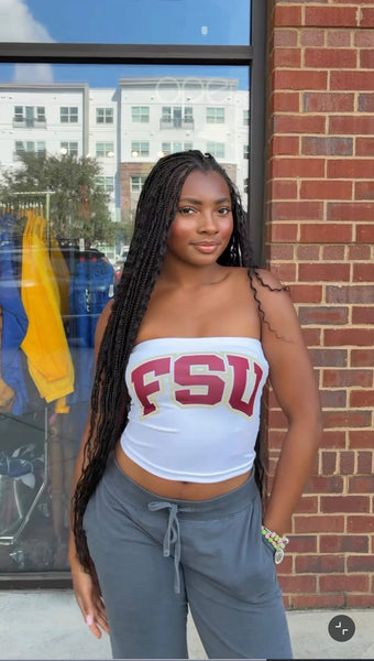 FSU - White Bandeau Top