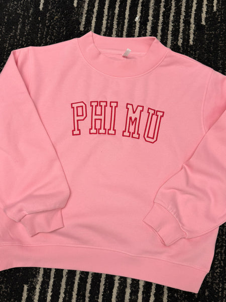 Gingham Mock Neck Sorority Sweatshirts