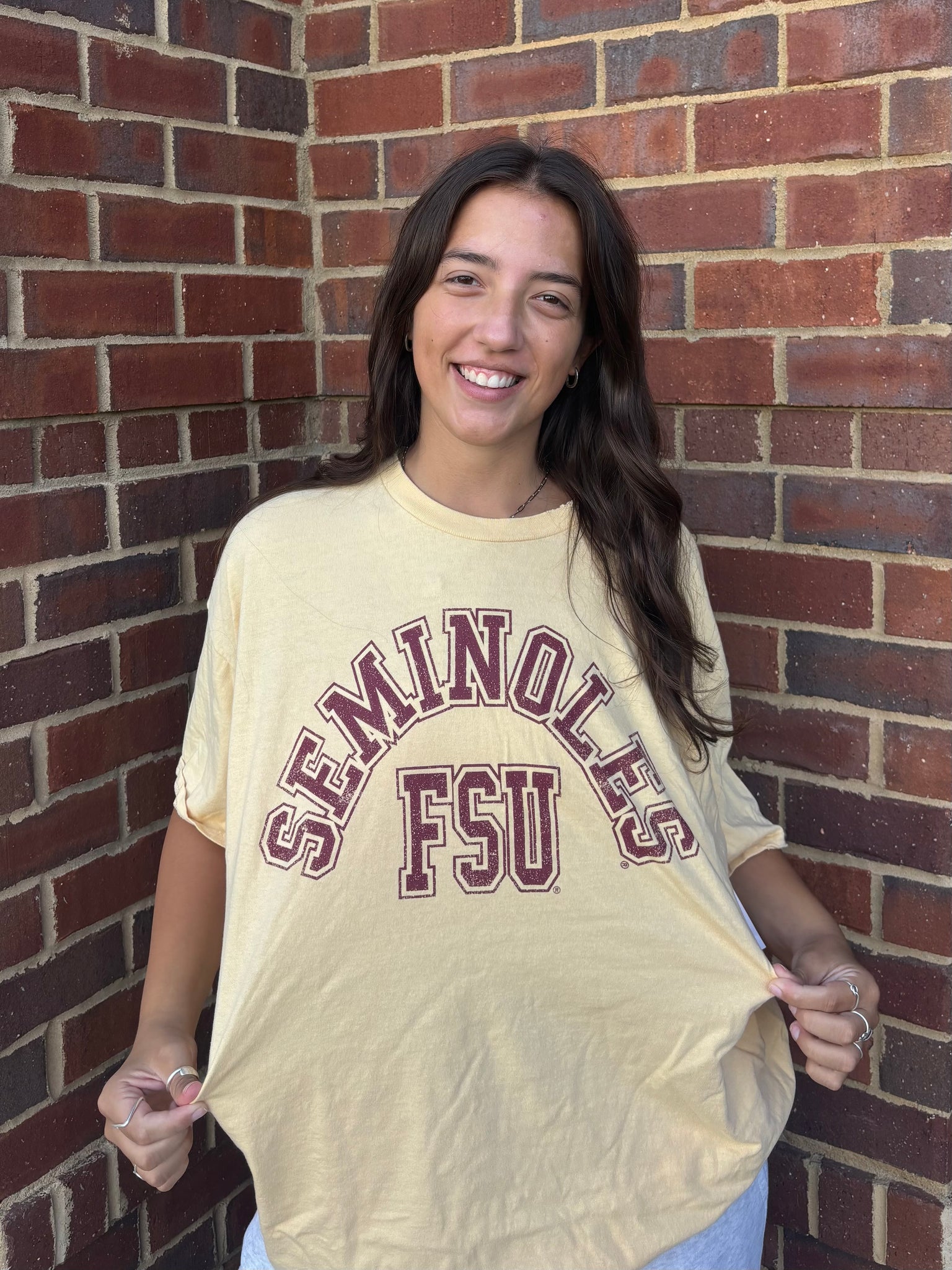 FSU - Thrifted Golden Arch Tee