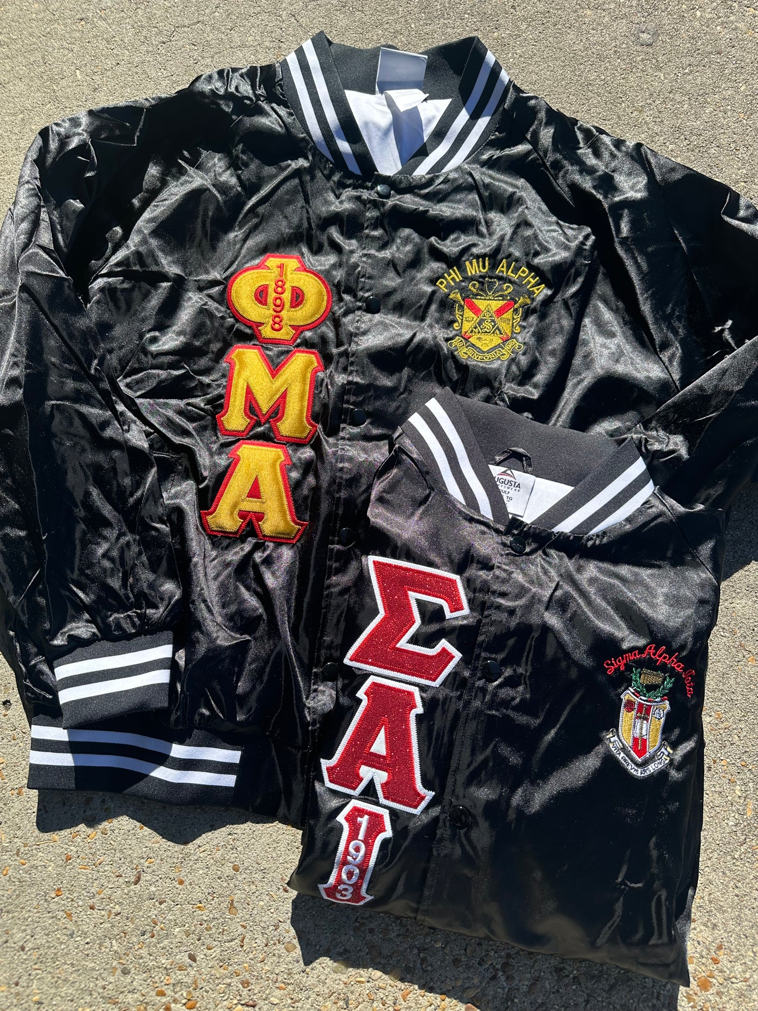 【Ameri完売品】UND YOKE DESIGN JACKET SAI & FMA Satin Bomber Jacket – Campus Greek & Embroidery Shop