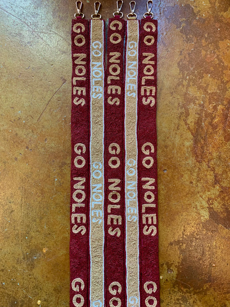 Go NOLES FSU Beaded Purse Strap (Strap Only)