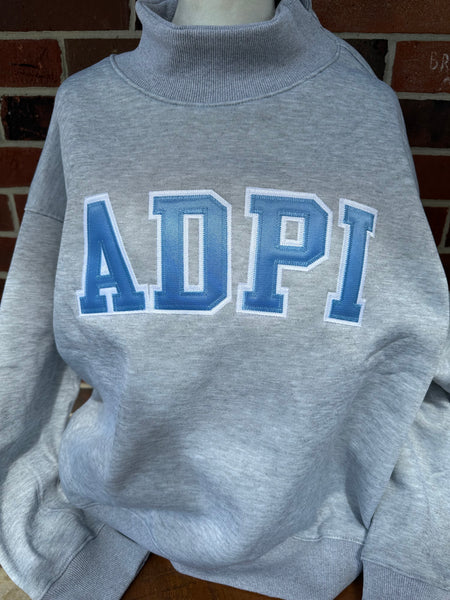 Stitched Mock Neck Sorority Sweatshirts (RTS)