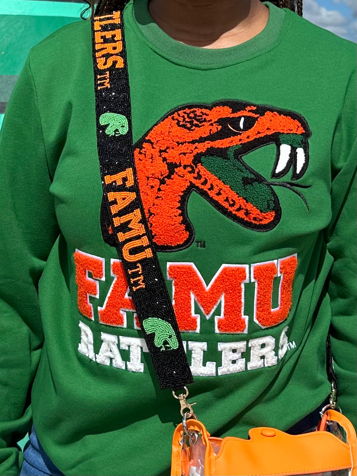 FAMU CG - NEW Black Beaded Purse Straps