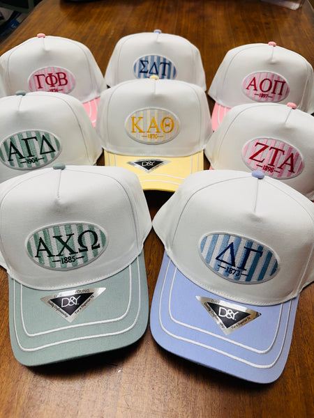 Sorority Retro Stripe Patch Hat