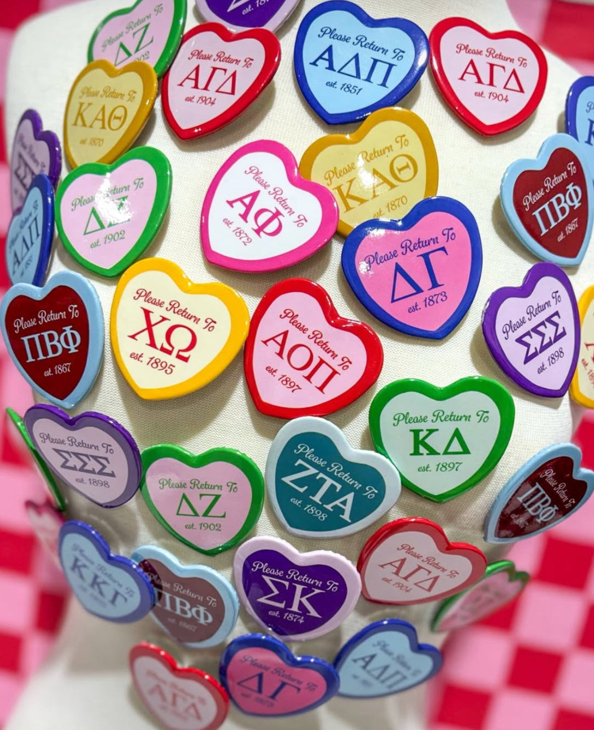 Sorority RT Heart Button