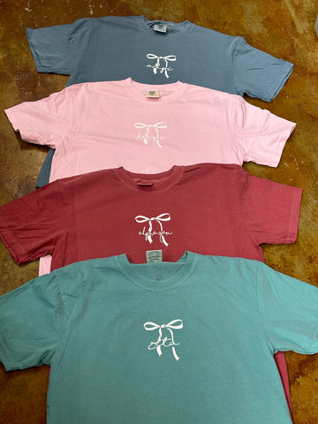 Comfort Colors Sorority Bow Tee