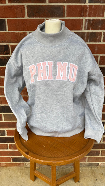 Stitched Mock Neck Sorority Sweatshirts