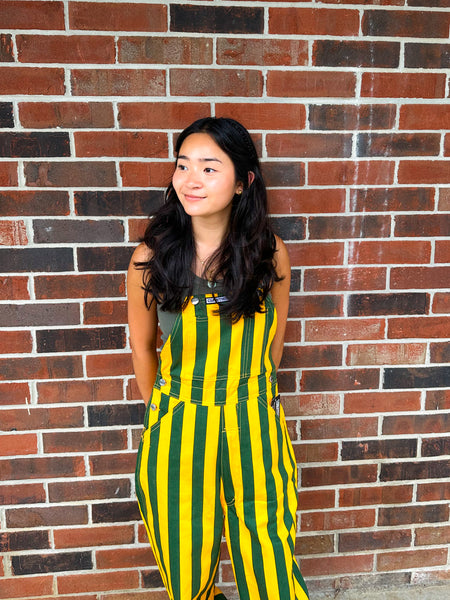 Game Day- Bibs Overalls (Green & Gold) W&M