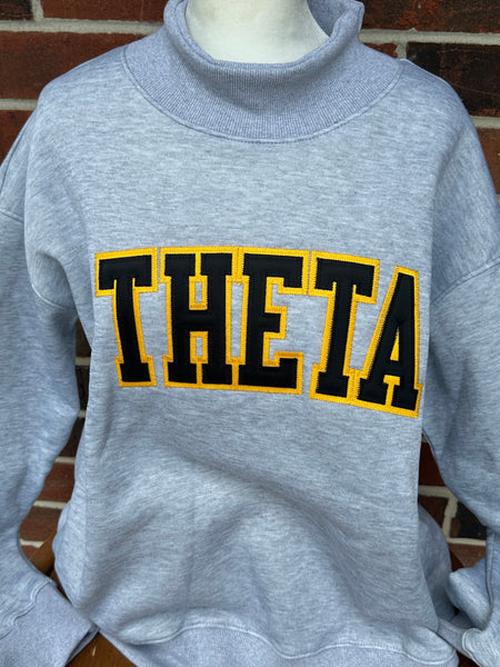 Stitched Mock Neck Sorority Sweatshirts (RTS)