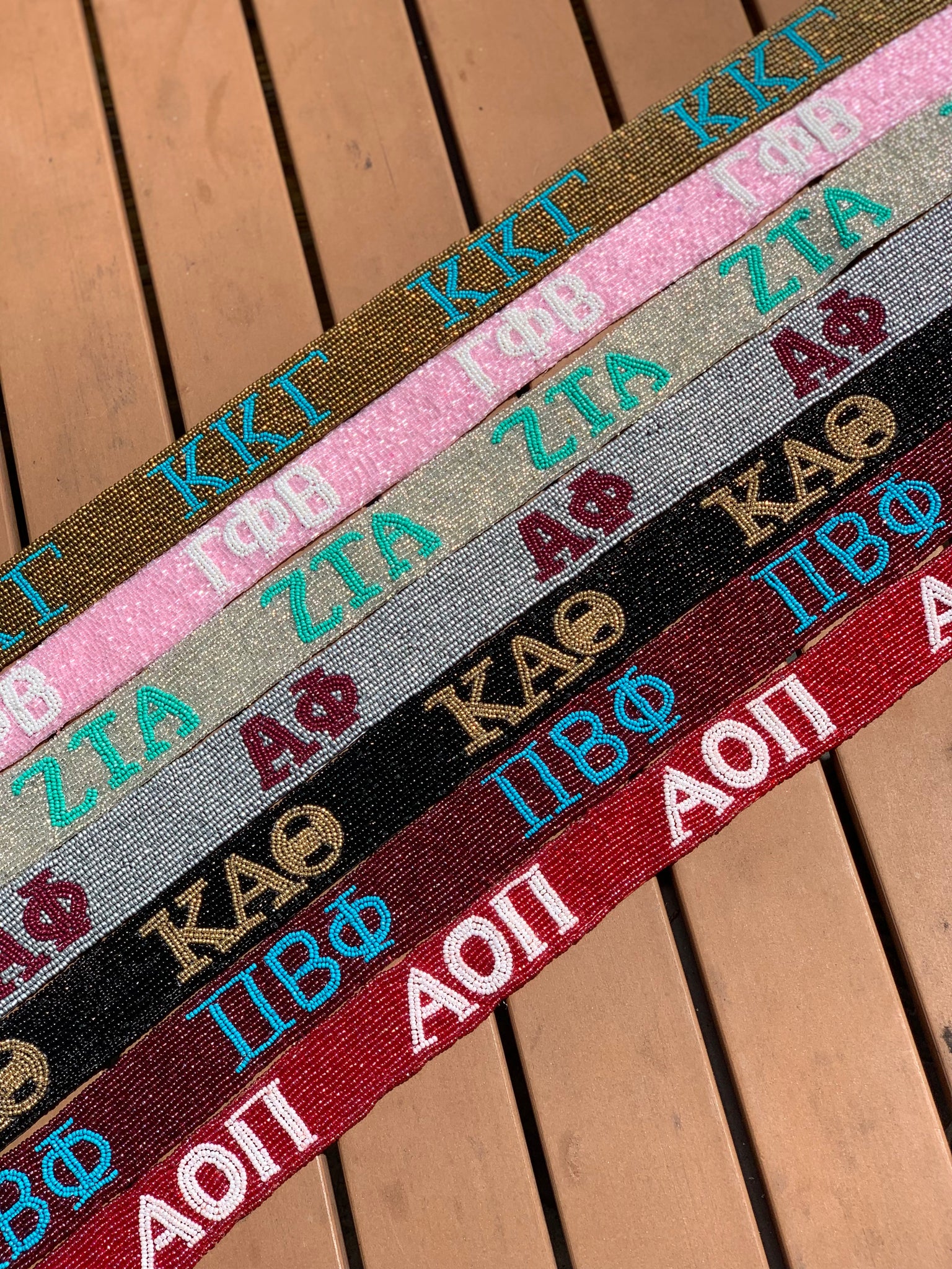 Panhellenic Sorority Beaded Purse Straps