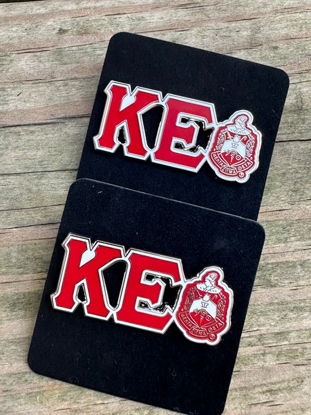 Delta KE -  Enamel KE Crest Lapel Pin