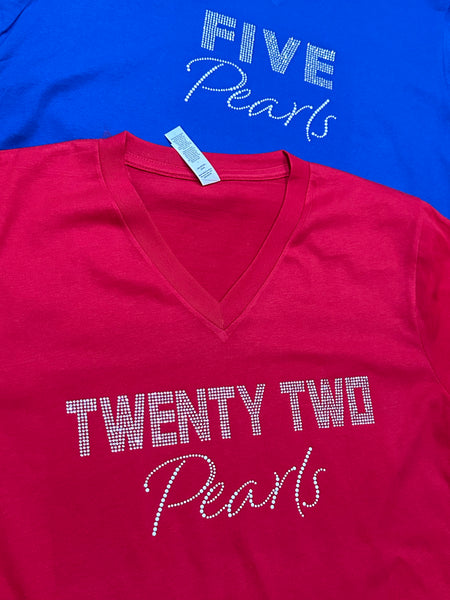 D9 - Sorority Pearls V-Neck