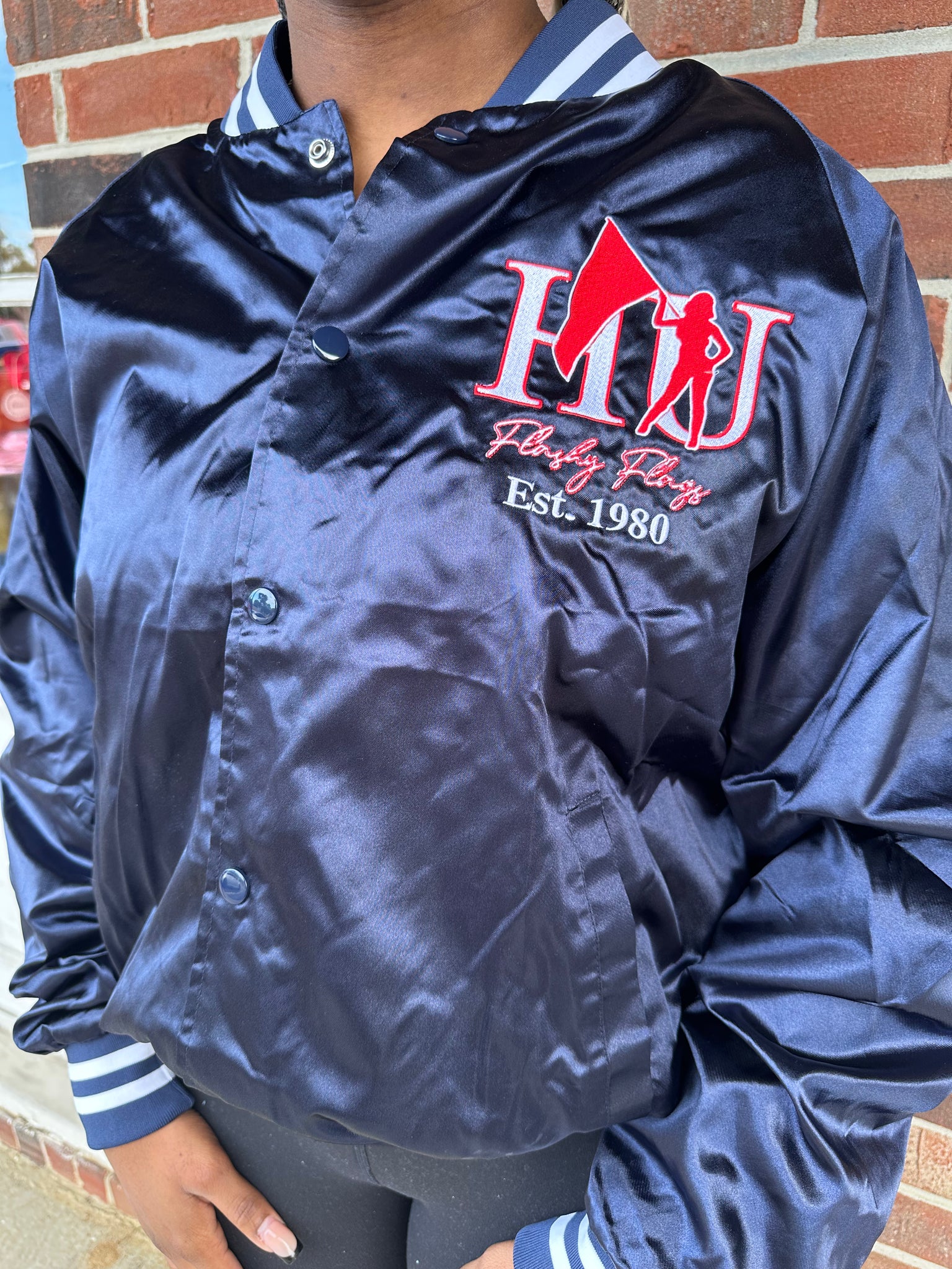 HU Flashy Flags Satin Bomber Jacket