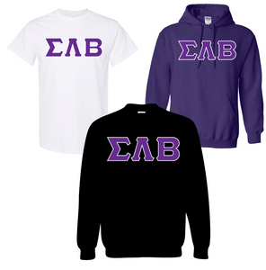 Sigma Lambda Beta - Stitch Letter Apparel