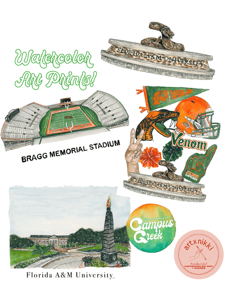 FAMU - Watercolor Art Prints (Multiple Prints)