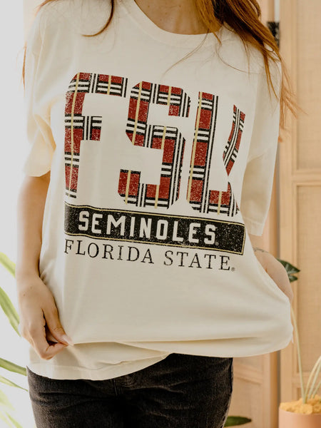 FSU - Preppy Plaid Tee