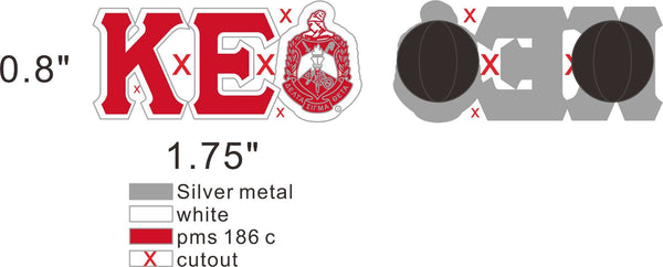 Delta KE -  Enamel KE Crest Lapel Pin