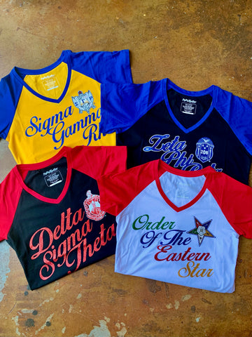 D9 & OES - NEW Sorority Glitter V-Necks